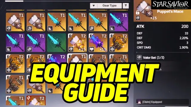 StarSavior Gear Guide: Best Sets, Main Stats, and T2 Crafting